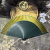 Gradient Bamboo Folding Fan with Tassel