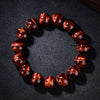 Natural Red Tiger Eye Bead Bracelet, Lightning Pattern
