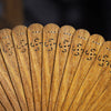 Carved Wood Folding Fan with Openwork Design