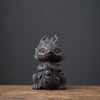 Purple Clay Tea Pet Dragon and Pixiu Figurine Decoration