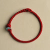 Red String Balance Bracelet with Jade Bead
