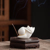 Ceramic Cat Incense Burner Cute Animal Decoration