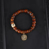 Tibetan Bone Bead Bracelet with Skull Charm and Tassel