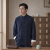 Men's Cotton Linen Tang Suit Jacket Chinese Frog Button Shirt