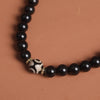 Ebony Wood Dzi Bead Double Wrap Bracelet