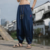 Men's Embroidered Harem Pants with Drawstring