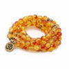 8mm Natural Stone Lotus Mala Bracelet