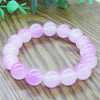 Ice Glass Bead Bracelet, Handmade Pastel Stretch Wristband