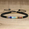 Natural Stone Disc Bead Bracelet with Adjustable Cord