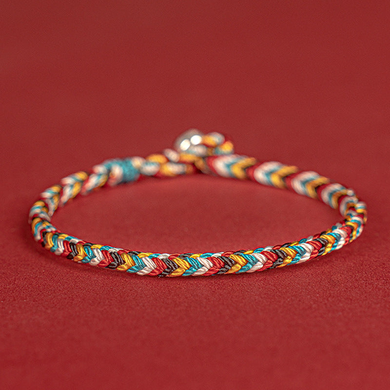 Handmade Five Color Thread Protection Braid String Bracelet