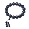 Om Mani Padme Hum Crystal and Agate Bead Bracelet