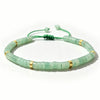 Natural Stone Adjustable Spacer Bead Bracelet
