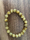 Stone Bead Buddha Bracelet Tiger Eye Lapis Lazuli