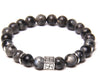 Stone Bead Bracelet with Swastika Charm
