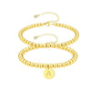 Gold-Tone Initial Bracelet Set for Women