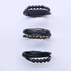 Men's Multi-Layer Leather Bracelet with Stone Beads