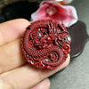 Dragon Cinnabar Pendant Necklace Strength Wealth Protection