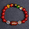 Chinese Zodiac Agate Bracelet, Red or Black Obsidian