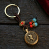 Chinese Zodiac Brass Keychain with Eight Guardian Buddhas