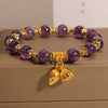 Natural Amethyst Lotus Seed Pod Bracelet