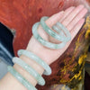 Handmade Glass Bangle Bracelet, Natural Style