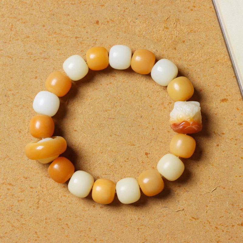 White Bodhi Six True Words Protection Bracelet