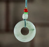 Golden Silk Jade Peace Buckle Pendant Necklace