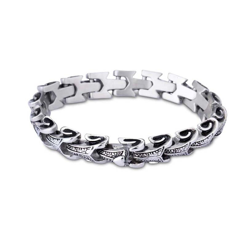 Dragon Pattern Steel Protection Necklace Pendant Bracelet