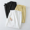 Women's Harem Pants Summer Casual Minimalist Solid Ruffled Hem Ankle Pants With Pockets