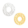 Gold-tone and white-gold tone copper spacer beads with S-pattern