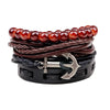 Handmade Leather Bracelet Set with Gift Message Card