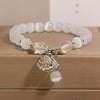 Cat's Eye Charm Bracelet with Flower, Bear and Swan
