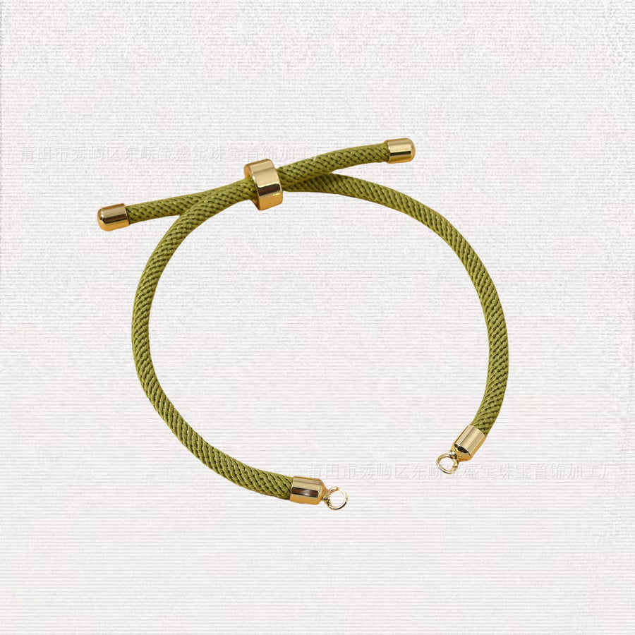 Adjustable Red String Bracelet with Copper Clasp