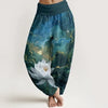 Women's Harem Pants Elastic Waist Floral Print Casual Yoga Trousers