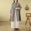 Printed Cotton Women's Coat With Frog Buttons and Pockets