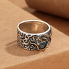 Vintage Dragon Pattern Copper Plated Balance Ring