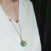 Natural Hetian Jade Lock Pendant Necklace
