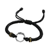 Dragon Phoenix Peace Buckle Couple Bracelet Silver Plated