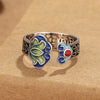Lotus Flower and Ruyi Adjustable Ring