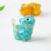 Crystal Chip Resin Cat Figurine Desktop Ornament