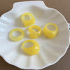 Candy Resin Ring Set, Geometric Statement Rings