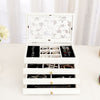 Wooden Jewelry Box with Carved Plum Blossom Lid