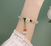 New Chinese Style Woven Bead Bracelet with Peace Buckle Charm