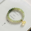 Natural Crystal Bracelet with Gold-Tone Charm