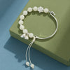 White Bodhi Seed Butterfly Lotus Bracelet