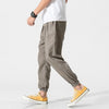 Men's Linen Harem Pants With Drawstring Waist And Pockets