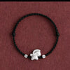 Year of the Horse 999 Silver Braided Rope Bracelet