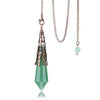 Natural Crystal Point Necklace with Antique Copper Cage