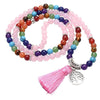 108 Bead Crystal Mala Prayer Beads Multilayer Bracelet Necklace