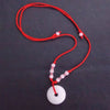 Round Peace Buckle Prosperity Necklace String Pendant